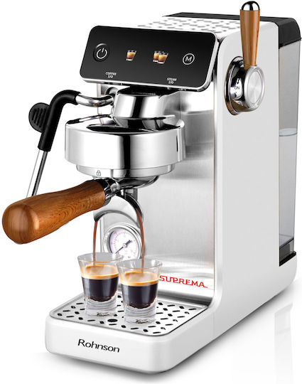 Rohnson Suprema Automatic Espresso Machine 2700W Pressure 20bar Silver