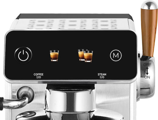 Rohnson Suprema Automatic Espresso Machine 2700W Pressure 20bar Silver