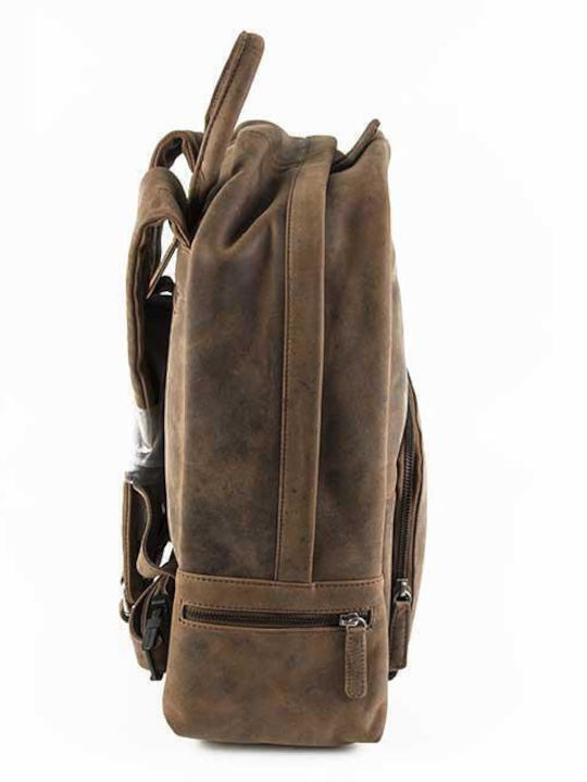 Fetiche Leather Backpack Καφέ