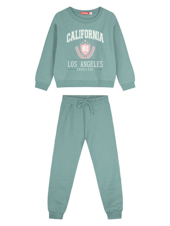 Kids Sweatpants Set Light Green 2pcs