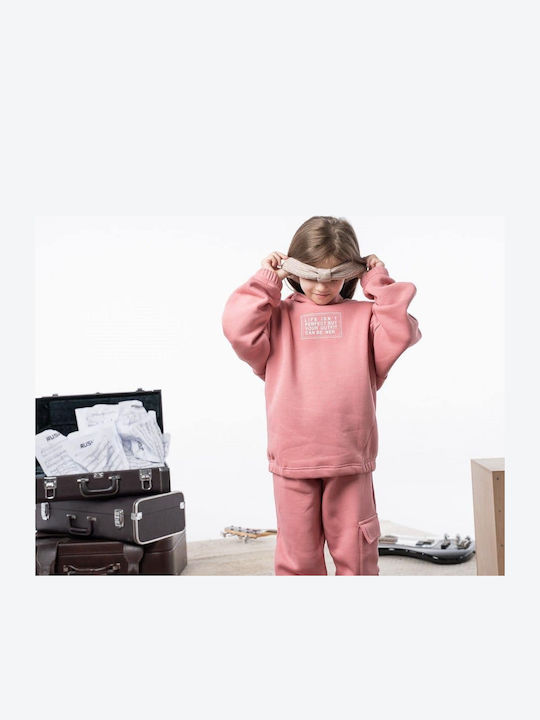 Kids Sweatpants Set Pink 2pcs