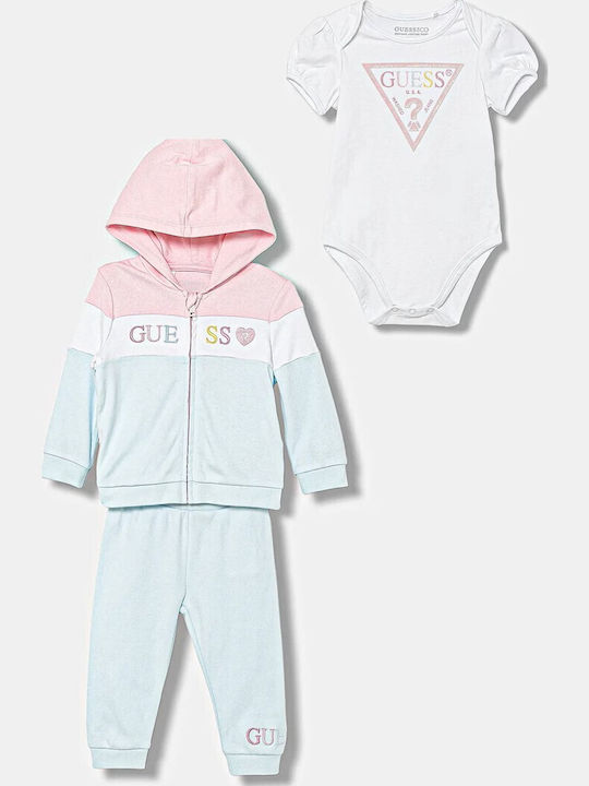 Kids Sweatpants Set Sky Blue 3pcs