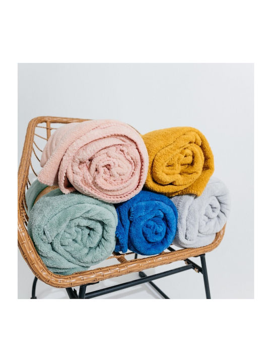 Aglika Κουβέρτα Fleece Μονή 150x200εκ. Κοραλί