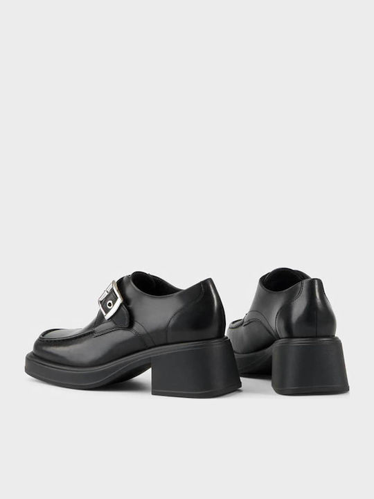 Dorah Leather Heels Black