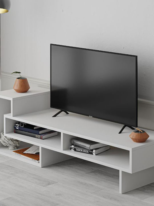Έπιπλο Τηλεόρασης Tetra Λευκό Μ136.7xΠ40xΥ42cm