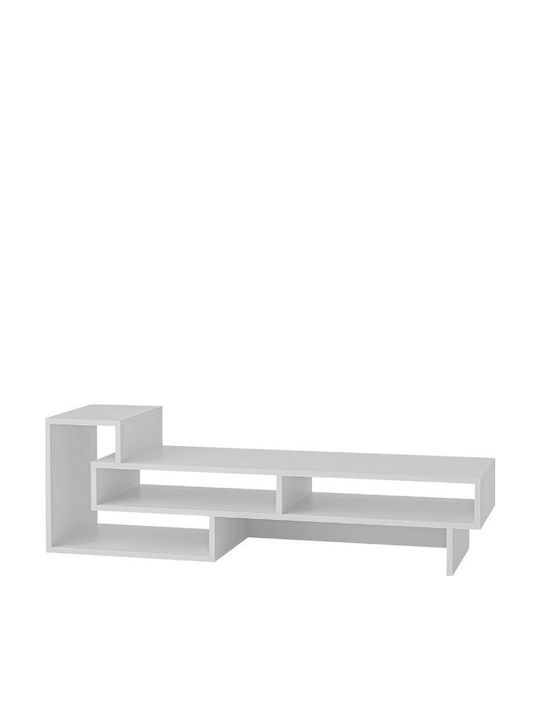 Έπιπλο Τηλεόρασης Tetra Λευκό Μ136.7xΠ40xΥ42cm