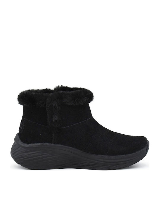 Women's Ankle Boots Platform & Fur Black