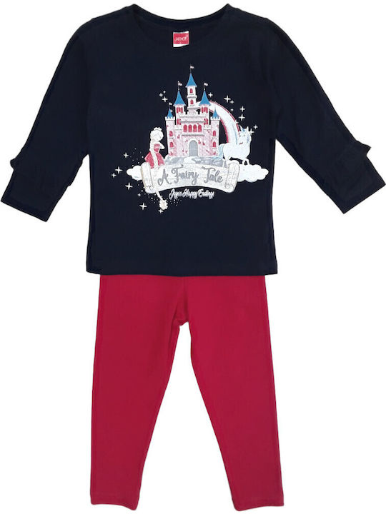 Joyce Kids Sweatpants Set Navy Blue