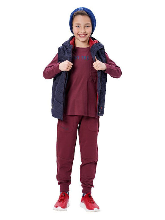 Pantaloni de Trening pentru Copii Burgundy