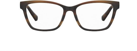 Moschino Rame Ochelari Pentru Femei Acetat Fluture Maro MOL629TN 086