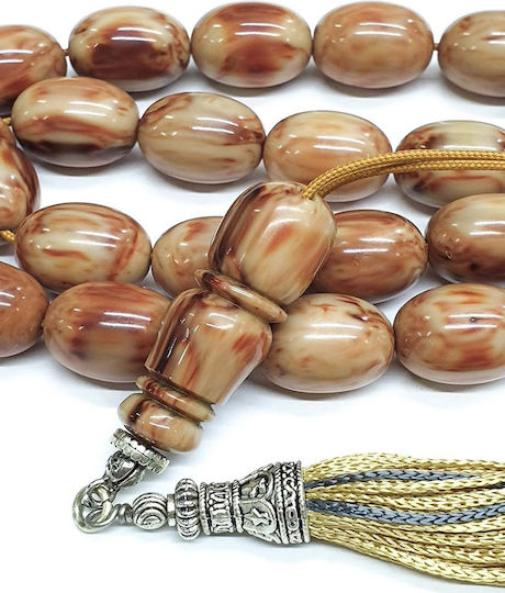 Roloi Komboloi Mastic Worry Beads with 23 Beads Beige 44cm