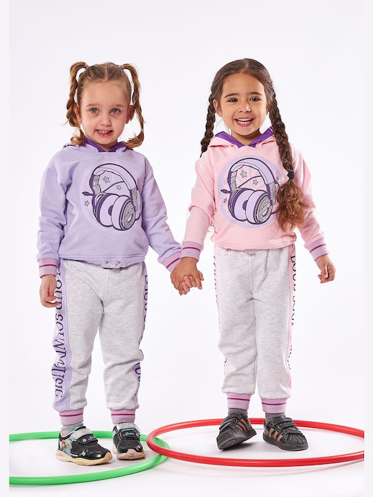Kinder Sweatpants Set - Jogginganzug Flieder 2Stück