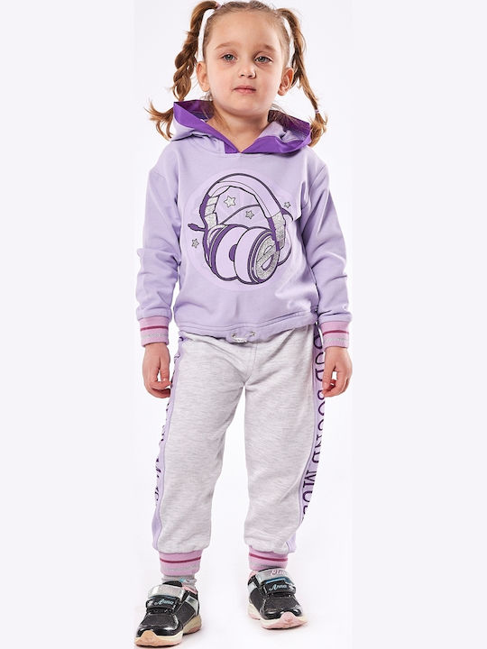 Kinder Sweatpants Set - Jogginganzug Flieder 2Stück