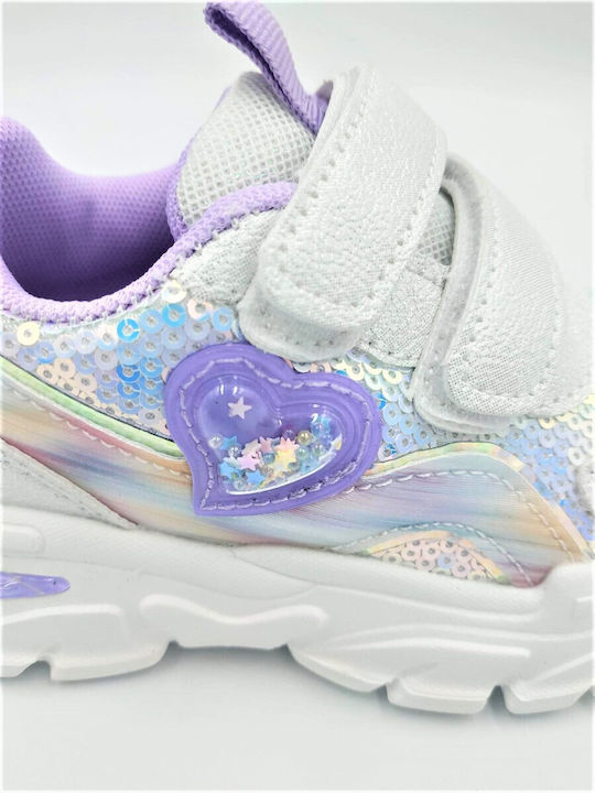 Kids Sneakers with Scratch Purple