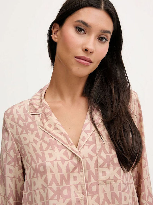 DKNY Set Pijamale pentru Femei Cremă Autumn Spice