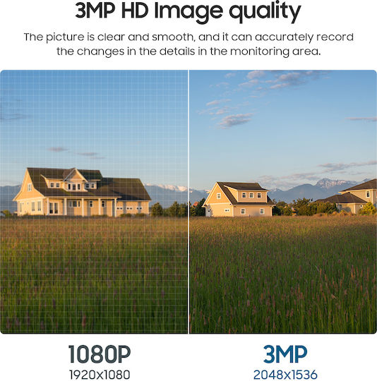 Sectec ST-515C-3M-4G-EU-5W-BK IP Überwachungskamera 4G Full HD+ 3MP Wasserdicht Batteriebetrieben mit Zwei-Wege-Kommunikation und Objektiv 3.6mm