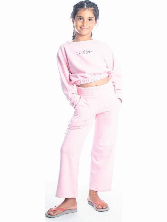 Kids Sweatpants Set Pink 2pcs All Things Are Possible