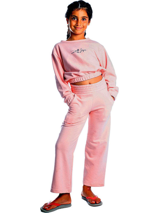 Kids Sweatpants Set Pink 2pcs All Things Are Possible