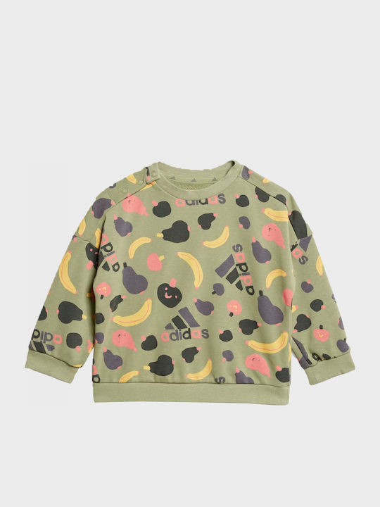 Παιδικό Σετ Φόρμας Πράσινο 2τμχ Essentials Allover Print