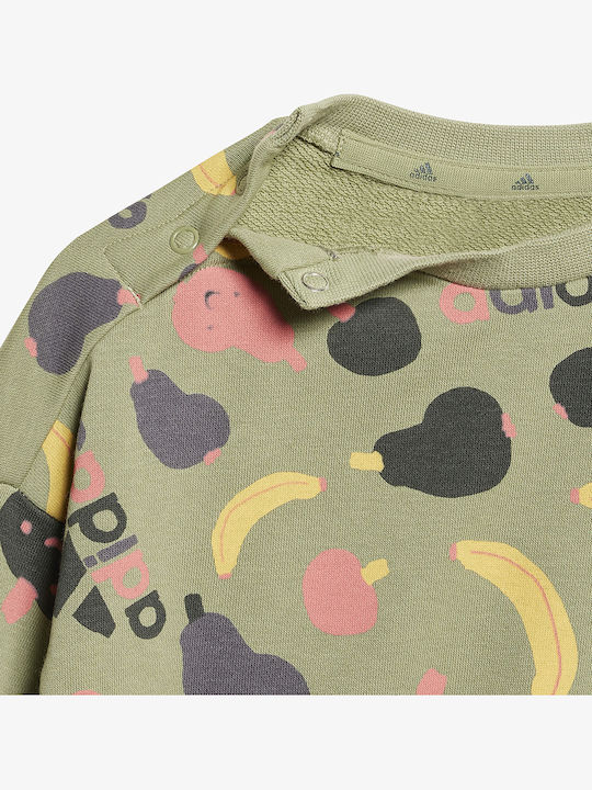 Παιδικό Σετ Φόρμας Πράσινο 2τμχ Essentials Allover Print