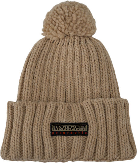 Fea 2 Beanie Masculin Căciulă Tricotat în culoarea Ecru