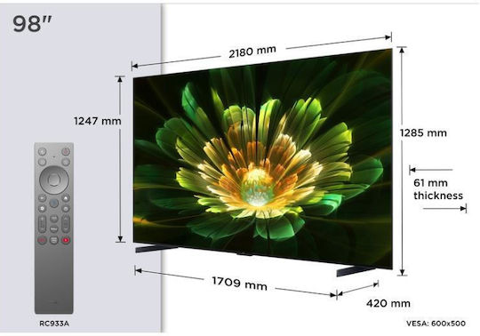 TCL Smart Fernseher 98" 4K UHD Mini-LED 98Q7C HDR (2025)