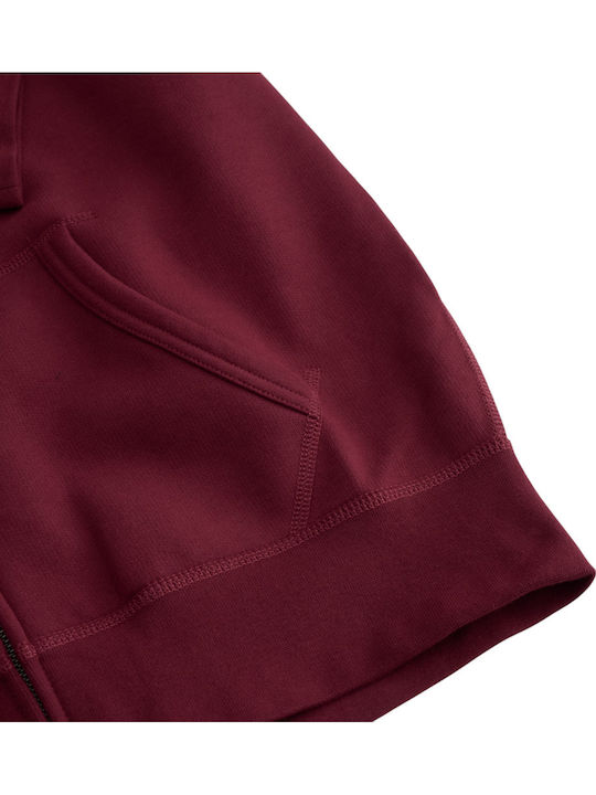 Sweatshirt with Hood Burgundy