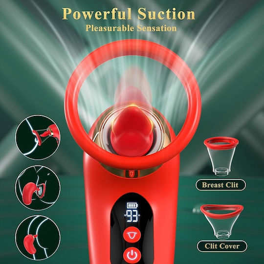 Smd Red Velvet Clitoral Sucking Licking Vibrator App Αναρροφητής Κλειτορίδας Γλώσσα