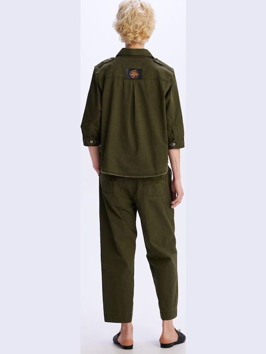 Serenity Field Dama Tesatura Pantaloni Kaki