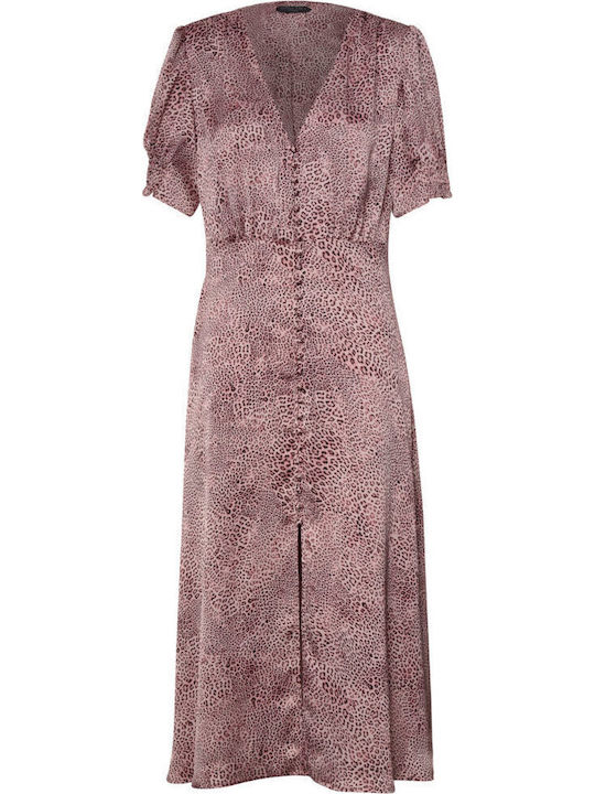 Midi Σεμιζιέ Φόρεμα Transcendent Pink