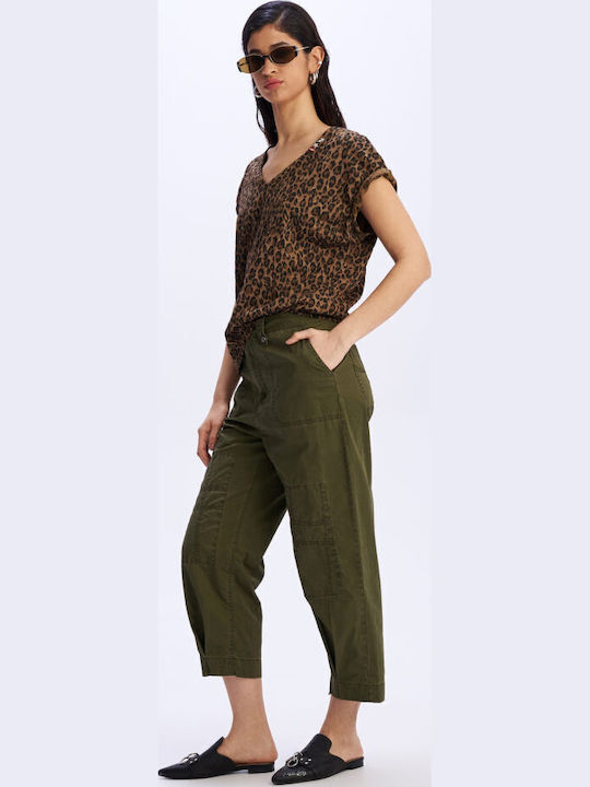 Γυναικείο T-shirt Animal Print Καφέ