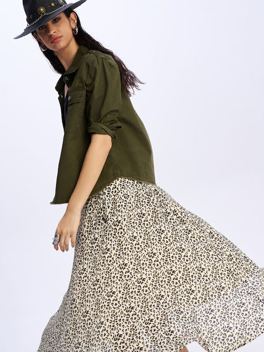 Maxi Rock Leopard Beige