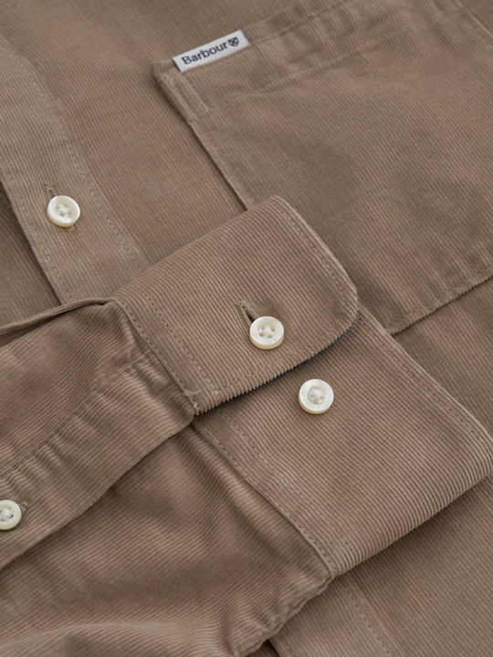 Ramsey Long-sleeved Cotton Shirt Beige