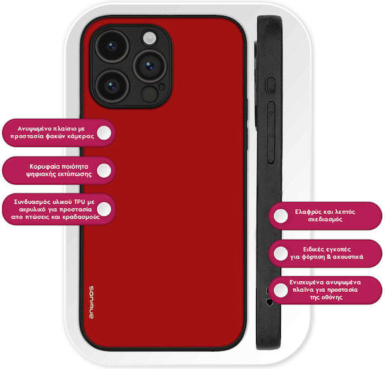 Sonique Colorbloc Series Case Samsung Galaxy M13 4G Red
