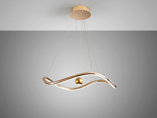 Romina Adjustable Pendant Light Gold LED with Warm to Cool White Light 78x78cm