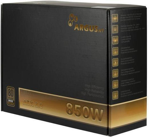 Inter-Tech ArgusNT BPS-850 850W Μαύρο Τροφοδοτικό Υπολογιστή Full Wired 80 Plus Bronze