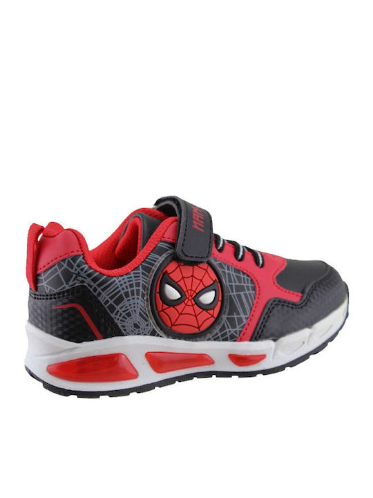 Παιδικά Sneakers με Σκρατς & Φωτάκια Μαύρα