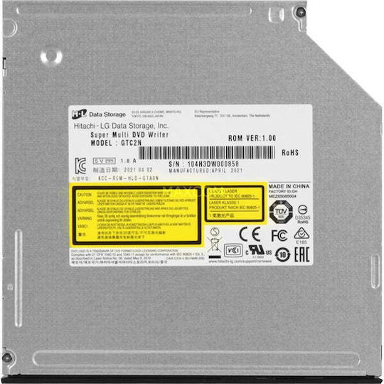 Hitachi-LG Data Storage GTC2N Bulk Internal DVD/CD Recorder for Laptop Black