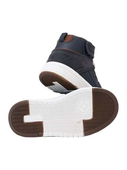 Ghete Copii din Piele cu Velcro Albastru