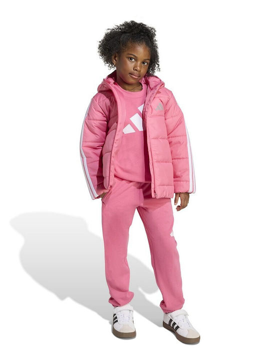 Kids' Sports Jacket with Hood Pink
