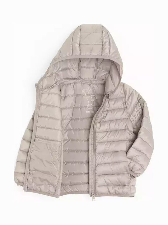 Kids' Casual Jacket with Hood Beige