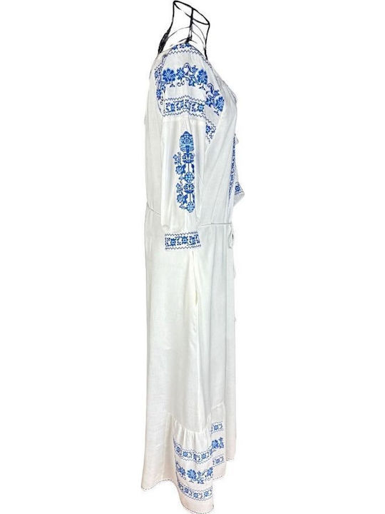 Rochii De Vară Pentru Femei Maxi Rochie Albă Albastră