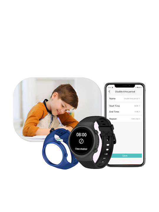 Kiddoboo Kids Smartwatch WatchMe 4G K5 with GPS & Camera Blue/Black