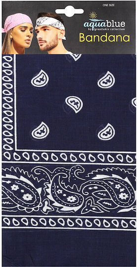 Klassisches Haar Stirnband Bandana Blau Royal