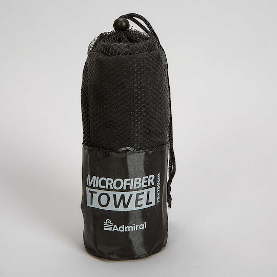 Admiral Πετσέτα Microfiber Σώματος Μαύρη 150x75εκ.