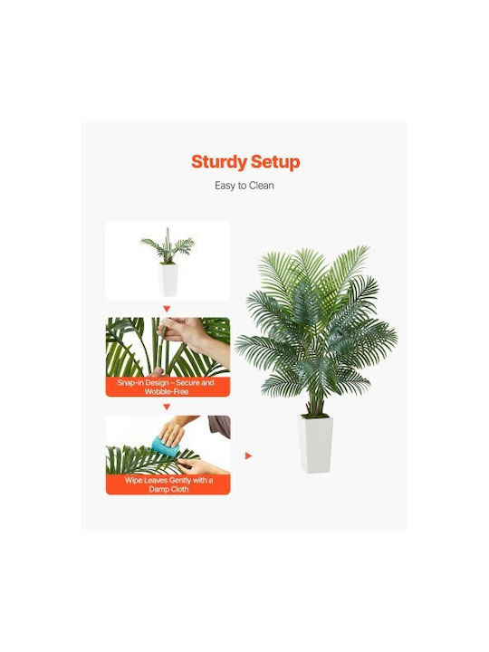 Vevor 1829 Mm Artificial Areca Palm Tree Faux Plant In Pot Home Office