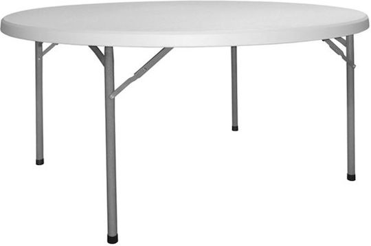 Tisch Zusammenklappbar Blow-R Weiß 181x181x74cm