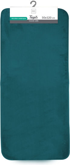 Rutschfest Badematte Synthetisch,Polyester/Cotton/Leather Rechteckig L-C Vitamine 1801456 Emeraude 50x120cm