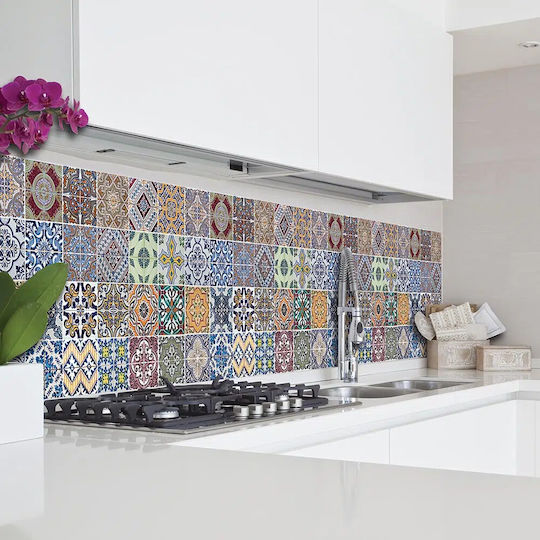 Διακοσμητικό Αυτοκόλλητο Τοίχου Azulejos Multi 1τμχ 180x45εκ. Ango
