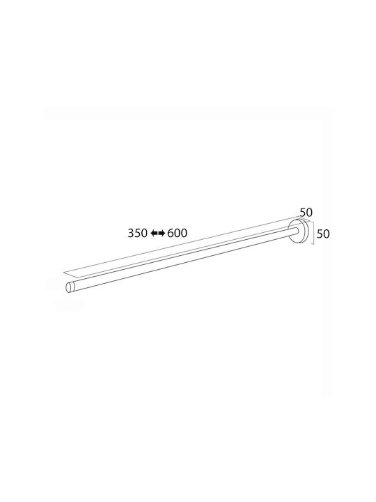 TIGER Double Wall-Mounted Bathroom Rail Inox Black